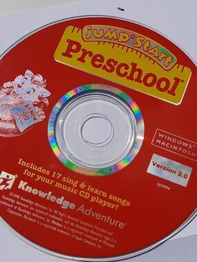 Jump Start Preschool Knowledge Adventure Ages 2-4 Win Mac 1998 CD ROM